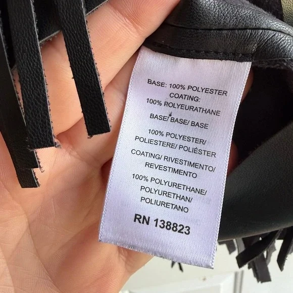 Idyllwind Women's XXL Irene Fringe Faux Leather Moto Western Indie Mini Skirt - Picture 5 of 10